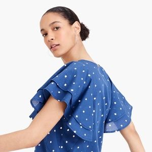 J. Crew Tops - J. Crew Women's Ruffle Flutter-Sleeve Top J. Crew Tops - J. Crew Women's Ruffle Flutter-Sleeve Top
